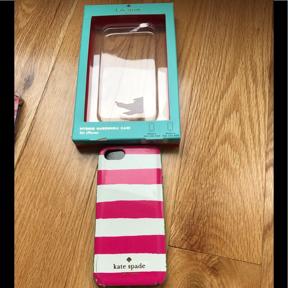 Kate Spade iPhone 5/5s White Pink Case
